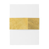 Bandeau De Faire-part Mariage de feuille d'or (Dos Example)