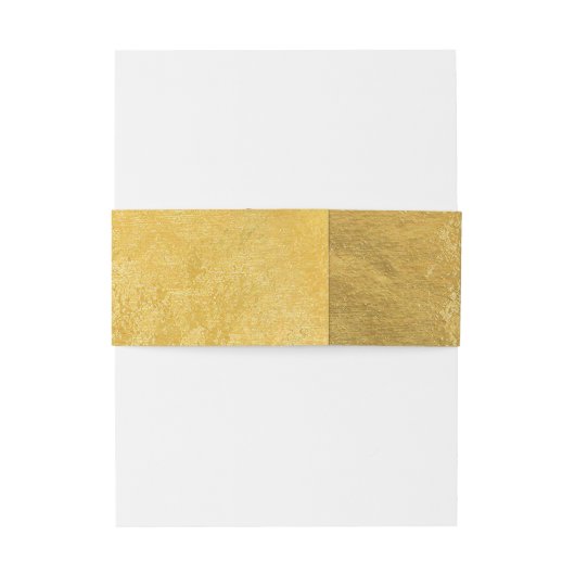 Bandeau De Faire-part Mariage de feuille d'or (Dos Example)