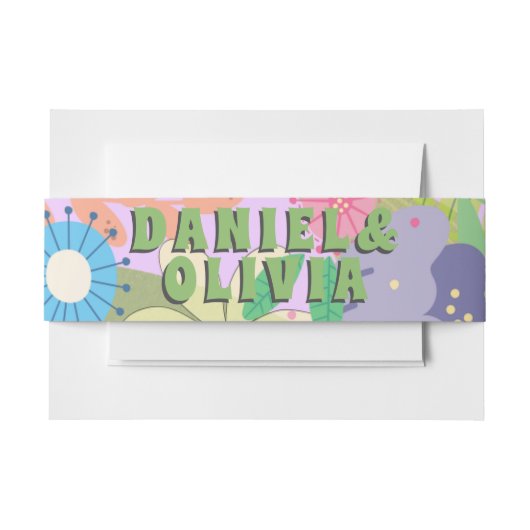 Bandeau De Faire-part Mariage de fleurs (Devant Example)