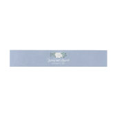 Bandeau De Faire-part Mariage de fleurs blanches bleu foncé (Plat)