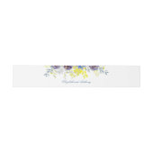 Bandeau De Faire-part Mariage de fleurs bleu et jaune (Plat)
