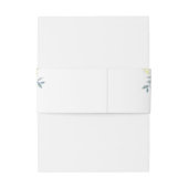 Bandeau De Faire-part Mariage de fleurs bleu et jaune (Dos Example)