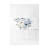 Bandeau De Faire-part Mariage de fleurs bleues et blanches (Devant example)