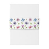 Bandeau De Faire-part Mariage de fleurs d'anémone aquarelle (Dos Example)