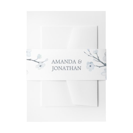 Bandeau De Faire-part Mariage de fleurs de cerisiers blancs (Devant example)