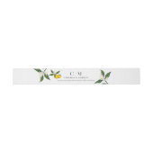 Bandeau De Faire-part Mariage de fleurs de citrons peints à la main (Plat)