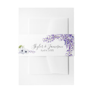 Bandeau De Faire-part Mariage de fleurs de la Wisteria Watercolor