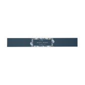 Bandeau De Faire-part Mariage de fleurs de printemps bleu Dusty (Plat)