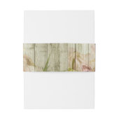 Bandeau De Faire-part Mariage de fleurs rose rose bois rustique (Dos Example)