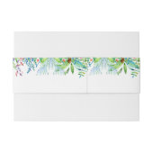 Bandeau De Faire-part Mariage de fleurs tropicales (Dos exemple)