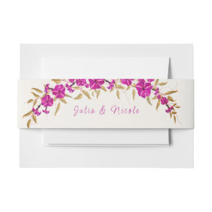 Bandeau De Faire-part Mariage de Jardin Fleur de Vigne Trompette Sauvage
