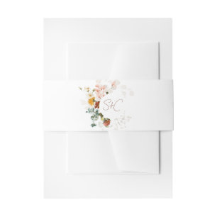 Bandeau De Faire-part Mariage de jardin floral bohème rustique chic avec