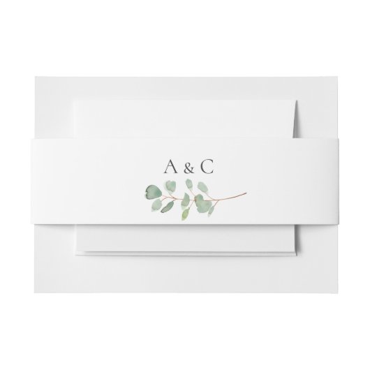 Bandeau De Faire-part Mariage de la branche Eucalyptus (Devant Example)