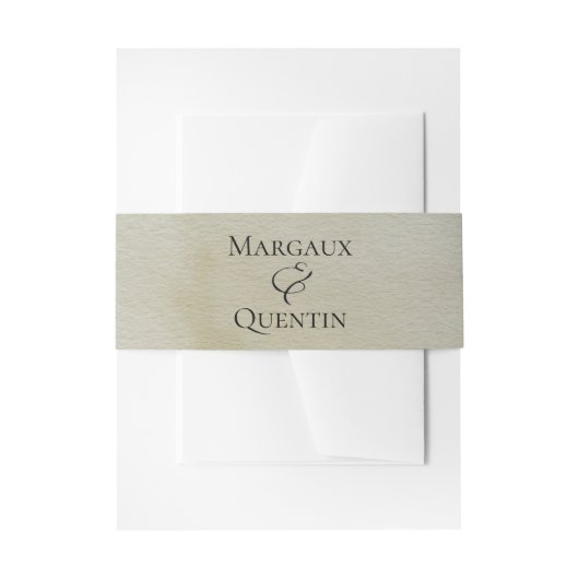 Bandeau De Faire-part Mariage de lavage à l'aquarelle neutre (Devant example)