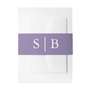 Bandeau De Faire-part Mariage de lavande monogramme classique
