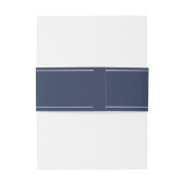 Bandeau De Faire-part Mariage de mer Blue Wave Wht/Navy ID836 (Dos Example)