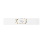 Bandeau De Faire-part Mariage de monogramme blanc beige ovale (Plat)