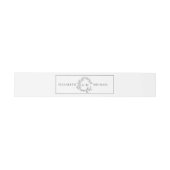 Bandeau De Faire-part Mariage de monogramme blanc moderne (Plat)