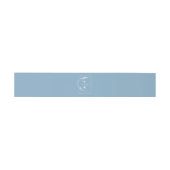 Bandeau De Faire-part Mariage de monogramme bleu foncé (Plat)