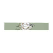 Bandeau De Faire-part Mariage de monogramme botanique blanc (Plat)