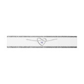 Bandeau De Faire-part Mariage de monogramme de coeur chic (Plat)