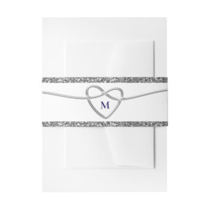 Bandeau De Faire-part Mariage de monogramme de coeur chic