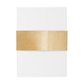 Bandeau De Faire-part Mariage de monogramme de feuille d'or Faux tendanc (Dos Example)