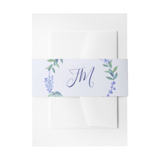 Bandeau De Faire-part Mariage de monogramme de germe violet (Devant example)