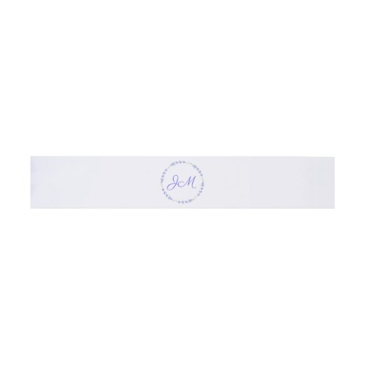 Bandeau De Faire-part Mariage de monogramme de lavande florale (Plat)