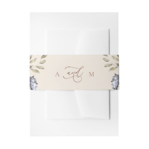 Bandeau De Faire-part Mariage de monogramme floral à l'aquarelle de crèm