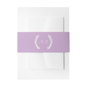 Bandeau De Faire-part Mariage de monogramme floral pourpre