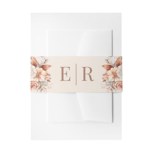 Bandeau De Faire-part Mariage de monogramme flou (Devant example)