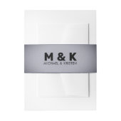 Bandeau De Faire-part Mariage de monogramme Grey Vignette (Devant example)