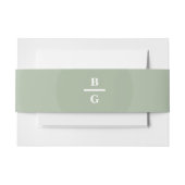 Bandeau De Faire-part Mariage de monogramme moderne Sage Green (Devant Example)