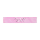 Bandeau De Faire-part Mariage de monogramme romantique rose pâle (Plat)