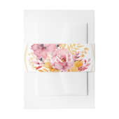 Bandeau De Faire-part Mariage de monogramme rose et jaune d'or (Devant example)