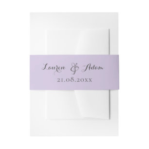 Bandeau De Faire-part Mariage de monogramme violet minimaliste