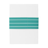 Bandeau De Faire-part Mariage de Motif blanc turquoise (Dos Example)