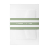 Bandeau De Faire-part Mariage de Motif blanc vert (Devant example)