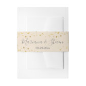 Bandeau De Faire-part Mariage de Noël beige or (Devant example)