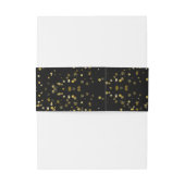 Bandeau De Faire-part Mariage de Noël Noir Or (Dos Example)