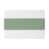 Bandeau De Faire-part Mariage de noms de script vert et blanc (Dos exemple)