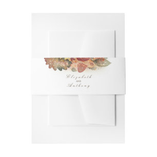 Bandeau De Faire-part Mariage de Parties scintillant de feuilles d'autom
