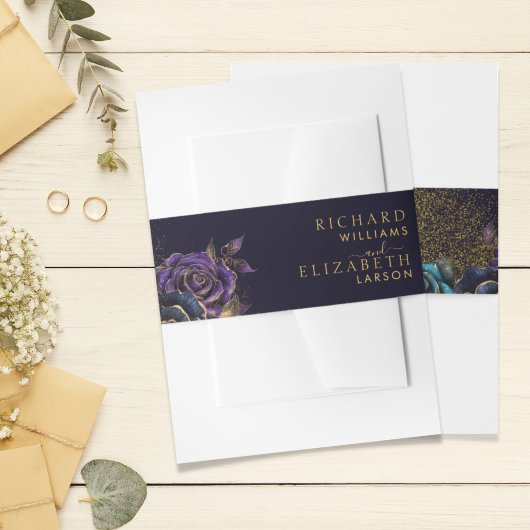 Bandeau De Faire-part Mariage de Parties scintillant Rose gothique foncé