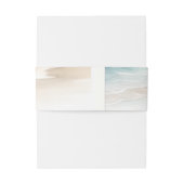 Bandeau De Faire-part Mariage de plage à l'aquarelle vague côte rustique (Dos Example)