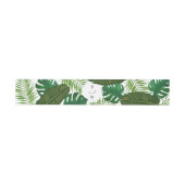 Bandeau De Faire-part Mariage de plage Feuille tropicale peinte (Plat)