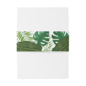 Bandeau De Faire-part Mariage de plage Feuille tropicale peinte (Dos Example)