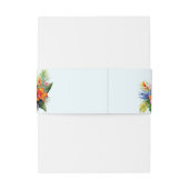 Bandeau De Faire-part Mariage de plage fleurie Feuille tropicale (Dos Example)