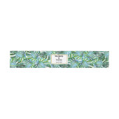 Bandeau De Faire-part Mariage de plage moderne Tropical Leaf (Plat)