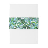 Bandeau De Faire-part Mariage de plage moderne Tropical Leaf (Dos Example)